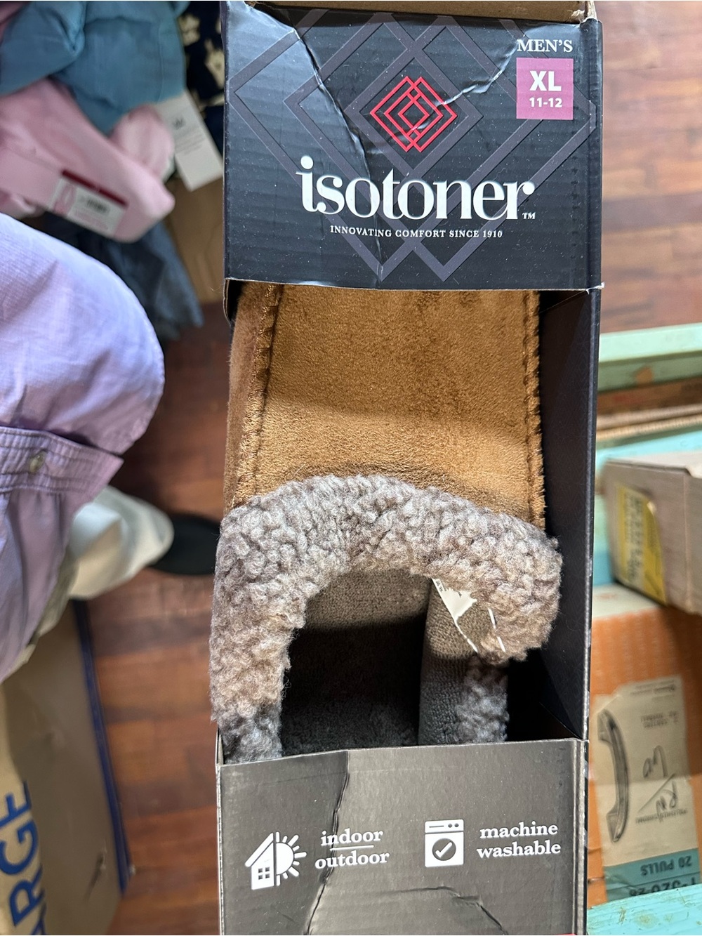 Men’s Isotoner Tan Slippers